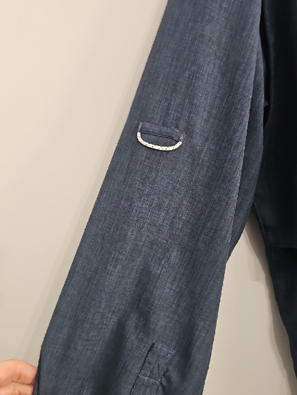 Magellan Outdoors Men’s Long-Sleeve Button-Down Shirt in Navy Blue - Picture 6 of 9